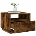STOLIK KAWOWY Z LED PRZYDYMIONY DĄB 50X49X40CM