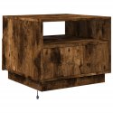 STOLIK KAWOWY Z LED PRZYDYMIONY DĄB 50X49X40CM