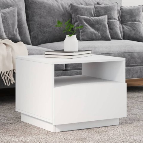 STOLIK KAWOWY Z OŚWIETLENIEM LED BIAŁY 50X49X40CM