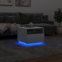 STOLIK KAWOWY Z OŚWIETLENIEM LED BIAŁY 50X49X40CM