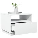 STOLIK KAWOWY Z OŚWIETLENIEM LED BIAŁY 50X49X40CM