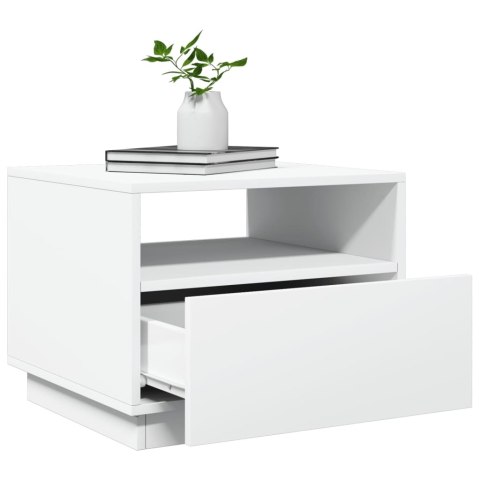 STOLIK KAWOWY Z OŚWIETLENIEM LED BIAŁY 50X49X40CM
