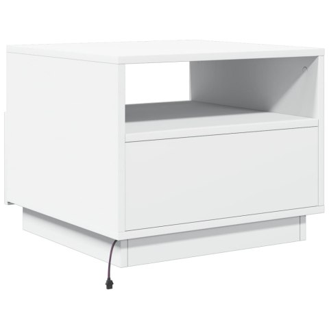 STOLIK KAWOWY Z OŚWIETLENIEM LED BIAŁY 50X49X40CM