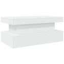 STOLIK KAWOWY Z OŚWIETLENIEM LED BIAŁY 90X50X40CM