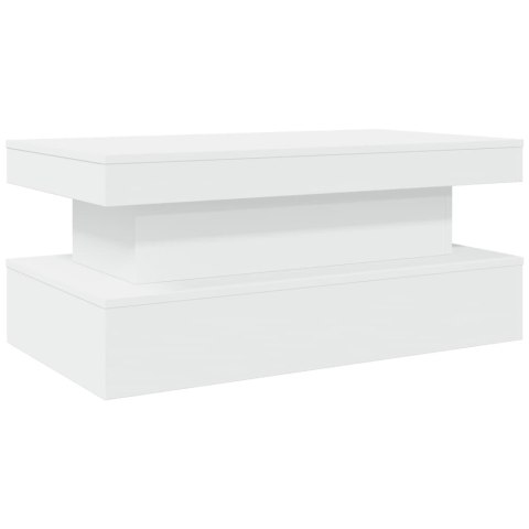 STOLIK KAWOWY Z OŚWIETLENIEM LED BIAŁY 90X50X40CM