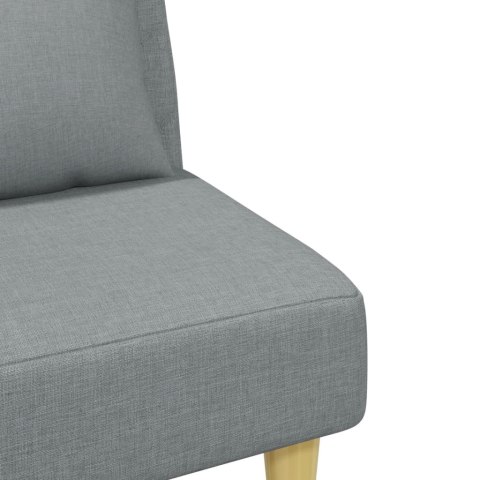 2-OS. KANAPA ROZKŁADANA Z PODUSZKAMI I PODNÓŻKIEM JASNOSZARA