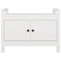 ŁAWKA DO PRZEDPOKOJU BIAŁY 80X40X60CM LITE DREWNO SOSNOWE