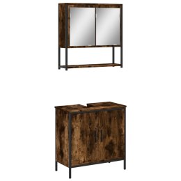 2-CZĘŚCIOWY ZESTAW MEBLI ŁAZIENKOWYCH PRZYDYMIONY DĄB