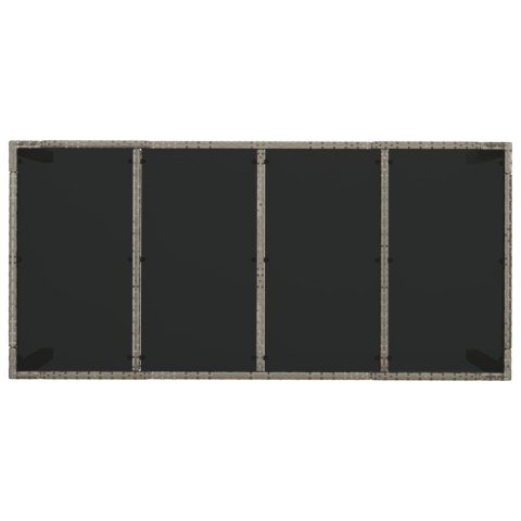 9-CZ. ZESTAW MEBLI OGRODOWYCH Z PODUSZKAMI SZARY RATTAN PE