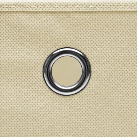 PUDEŁKA Z WŁÓKNINY 4 SZT. 28X28X28CM KREMOWE