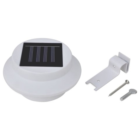 SOLARNE LAMPY OGRODZENIOWE LED 12 SZT. BIAŁE