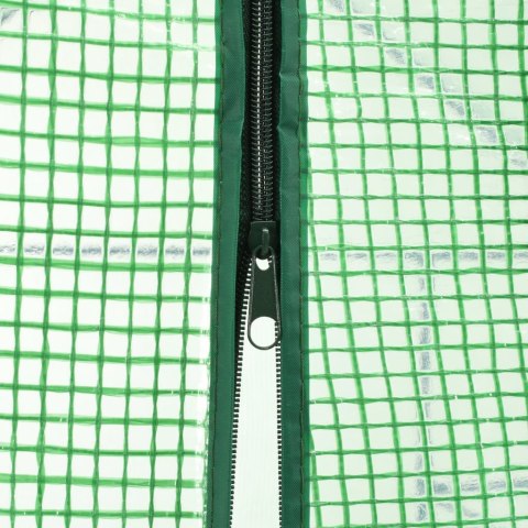 SZKLARNIA OGRODOWA Z 12 PÓŁKAMI STAL 143X214X196CM