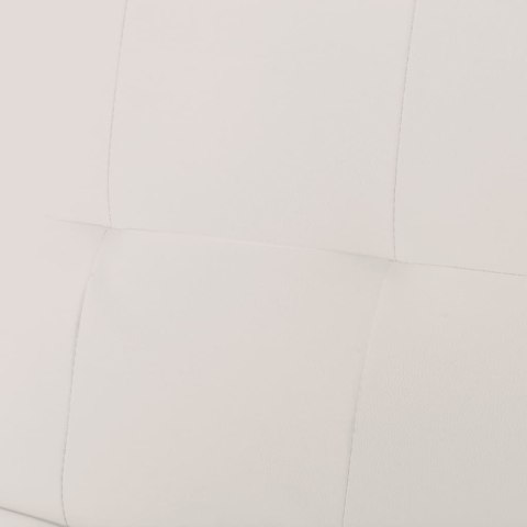 KANAPA ROZKŁADANA Z DWIEMA PODUSZKAMI SKÓRA KREMOWA