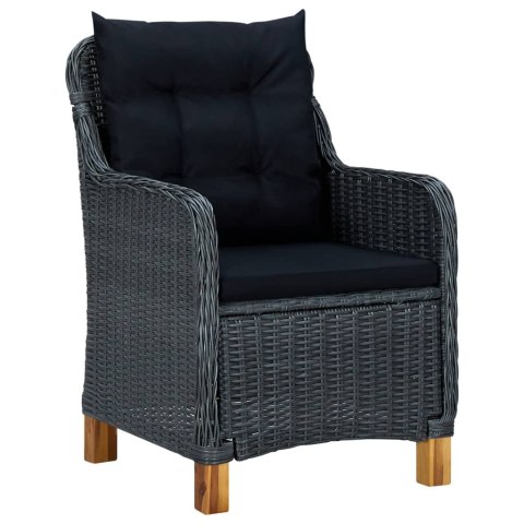 7-CZĘŚCIOWY ZESTAW MEBLI OGRODOWYCH CIEMNOSZARY