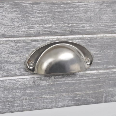 2 SZAFKI NOCNE Z 2 SZUFLADAMI SZARO-BIAŁE