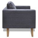 SOFA 2-OSOBOWA MATERIAŁOWA CIEMNOSZARA