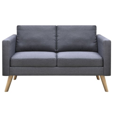 SOFA 2-OSOBOWA MATERIAŁOWA CIEMNOSZARA