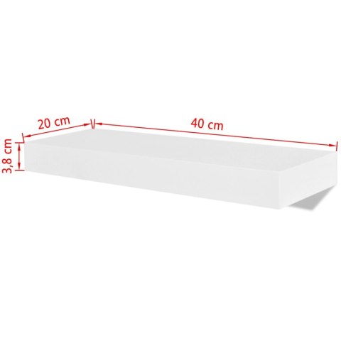 WISZĄCE PÓŁKI NA KSIĄŻKI/DVD BIAŁE