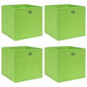 PUDEŁKA 4 SZTUKI ZIELONE 32X32X32CM TKANINA