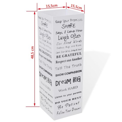 BIAŁY METALOWY STOJAK NA PARASOLE 485CM