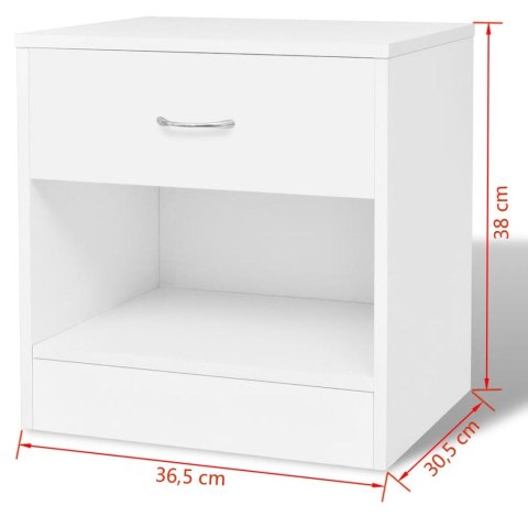 2 SZAFKI NOCNE Z SZUFLADĄ BIAŁE