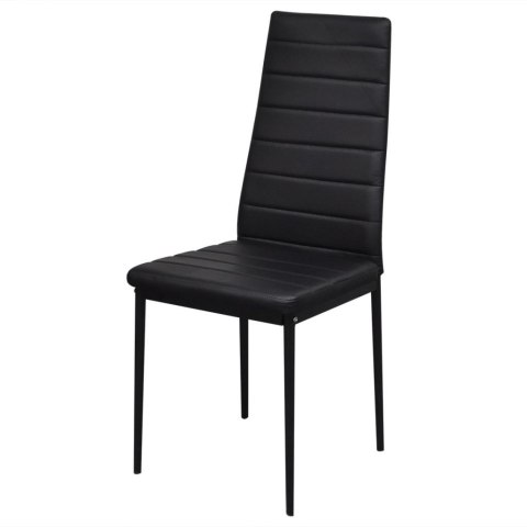 ZESTAW MEBLI DO JADALNI - 7 ELEMENTÓW CZARNY