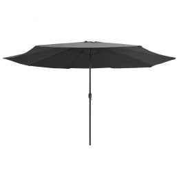 PARASOL OGRODOWY NA METALOWYM SŁUPKU 400CM ANTRACYTOWY