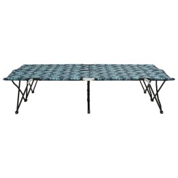 DWUOSOBOWY LEŻAK SKŁADANY WZÓR W LIŚCIE STAL