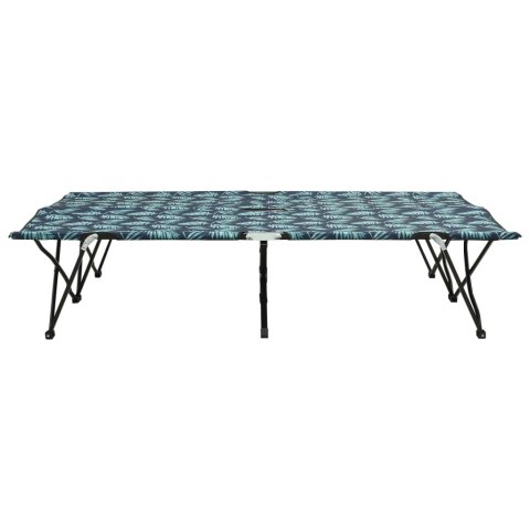 DWUOSOBOWY LEŻAK SKŁADANY WZÓR W LIŚCIE STAL