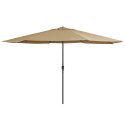 PARASOL OGRODOWY NA METALOWYM SŁUPKU 400CM KOLOR TAUPE