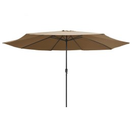PARASOL OGRODOWY NA METALOWYM SŁUPKU 400CM KOLOR TAUPE