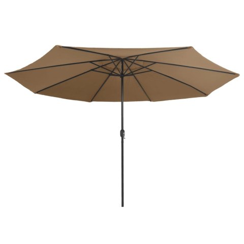 PARASOL OGRODOWY NA METALOWYM SŁUPKU 400CM KOLOR TAUPE