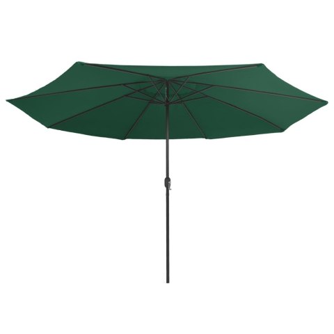 PARASOL OGRODOWY NA METALOWYM SŁUPKU 400CM ZIELONY