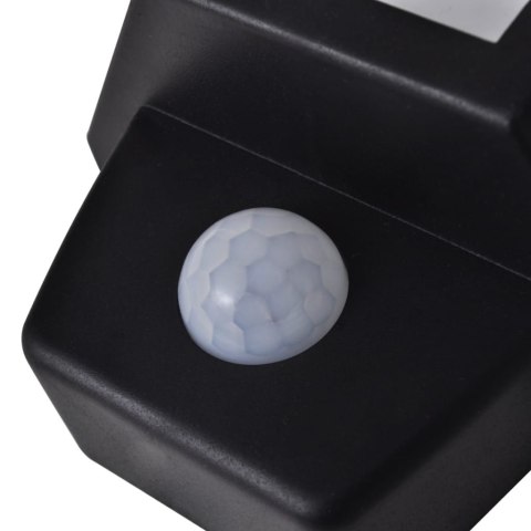 ŚCIENNE LAMPY SOLARNE 2 SZT. Z DETEKTOREM RUCHU CZARNE