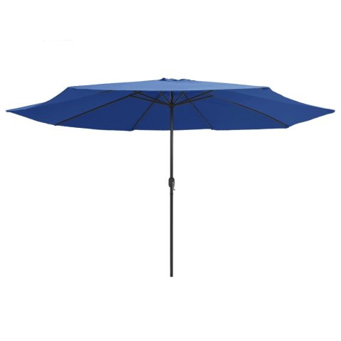 PARASOL OGRODOWY NA METALOWYM SŁUPKU 400CM LAZUROWY