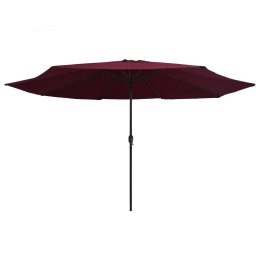 PARASOL OGRODOWY NA METALOWYM SŁUPKU 400CM BORDOWY