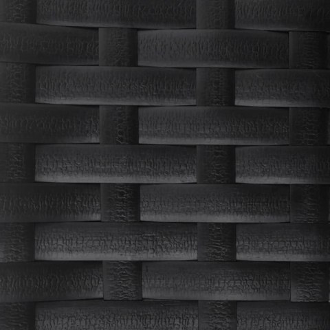 2-OSOBOWA ŁAWKA OGRODOWA Z PODUSZKĄ CZARNA POLIRATTAN