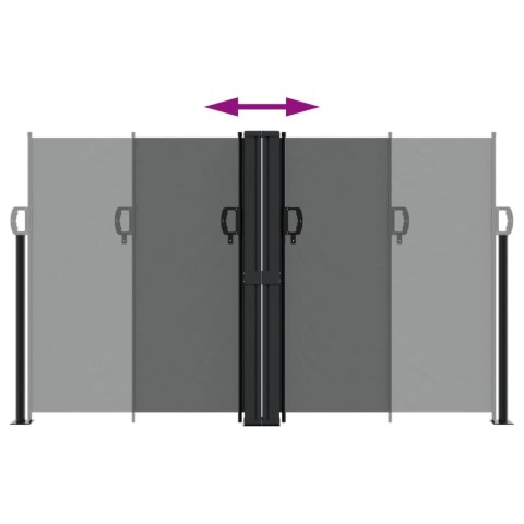 ZWIJANA MARKIZA BOCZNA ANTRACYTOWA 140X 600CM