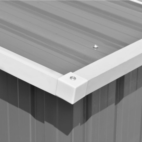 SZOPA OGRODOWA 257X489X181CM METAL SZARA