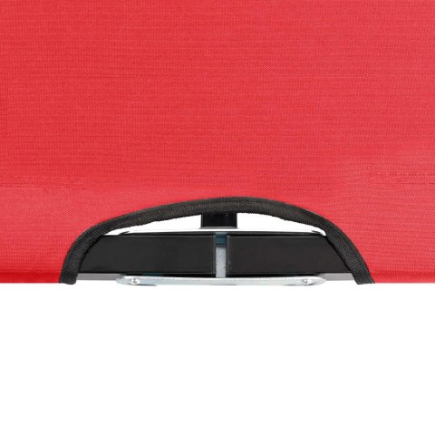 DWUOSOBOWY LEŻAK SKŁADANY CZERWONY STAL