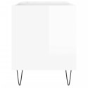 SZAFKA NA PŁYTY WINYLOWE POŁYSK BIAŁA 85X38X48CM