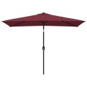PARASOL OGRODOWY NA METALOWYM SŁUPKU 300X 200CM BORDOWY