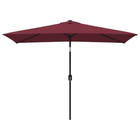 PARASOL OGRODOWY NA METALOWYM SŁUPKU 300X 200CM BORDOWY