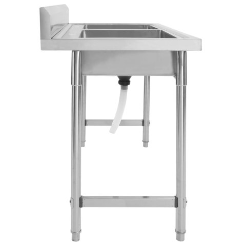 ZLEWOZMYWAK KUCHENNY DWUKOMOROWY STAL NIERDZEWNA