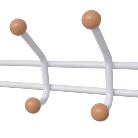 WIESZAK NA UBRANIA Z PÓŁKAMI NA BUTY 68X32X182,5CM BIAŁY