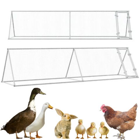 KLATKA DLA KRÓLIKA KRÓLIKÓW KACZEK KUR GĘSI 400X105X91CM STAL GALWANIZOWANA