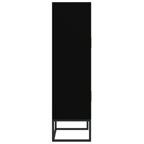 WYSOKA SZAFKA KOMODA CZARNA 70X35X125CM BOHO