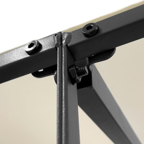 ZADASZENI OGRODOWE KREMOWE 4X3M 180G/M² TKANINA I STAL