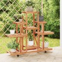 KWIETNIK NA KÓŁKACH 110X25X101CM LITE DREWNO JODŁOWE