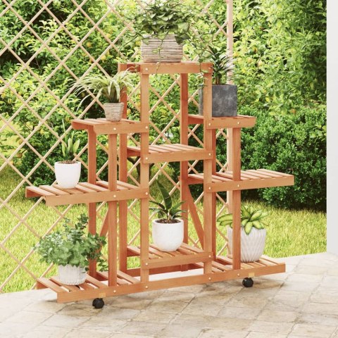 KWIETNIK NA KÓŁKACH 110X25X101CM LITE DREWNO JODŁOWE